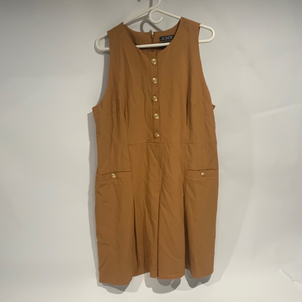 JCrew Sz 18 Pleated mini dress in Italian bi-stretch wool - Picture 2 of 10